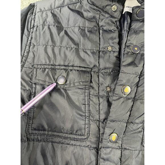 Paper Denim‎ & Cloth Puffer Jacket Men Small Snap Button Lightweight Outerwear - Picture 12 of 16